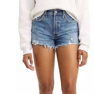 Levi's 501 Button-Fly Medium Wash Shorts